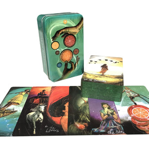 Tin Box Gilded Light Seers Tarot Card Fate Divination Family Party Game Tarot And A Variety Of Tin Box Gilded Tarot Options